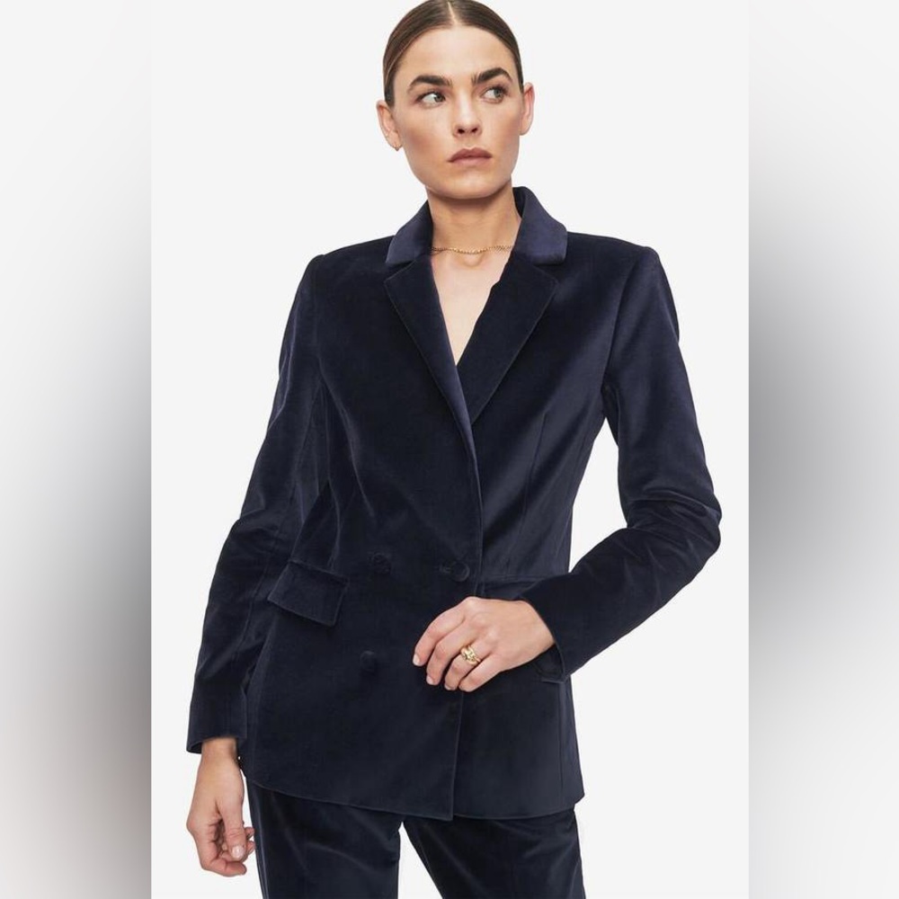 NWT Anine Bing Ella velvet blazer size M